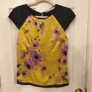 Karen Millen silk capsleeve blouse